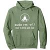 Regali per l'amministrazione del compute Divertente Non Bere e Radice Linux Admin Sudo RM RF Linux Felpa con Cappuccio