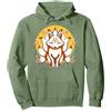 Japan Hokkaido fox statue kawaii wolf an Kitsune Giapponese Kami Inari Volpe Protettore Tempel Shrines T-S Felpa con Cappuccio