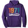 Jahrgang 1971 51. Geburtstag Limitierte 51 Compleanno Annata 1971 Edizione Limitata 51 Anni Felpa con Cappuccio