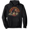 Death & Friends (Casual) Custom Motorcycles Retro Biker Lowbrow Wolf Rockabilly 50s Felpa con Cappuccio
