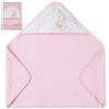 Interbaby Asciugamano con cappuccio per neonato ELEFANTE in cotone, rosa - 560 g