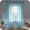 GIRASOLE HOME GIRASOLE Coppia Tende Voile Semitrasparenti Effetto Lino Tenda per Soggiorno Camera Balcone Finestra e Interni 2 Pannelli con Tasca (Turchese, 70x240cm)