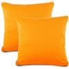 aqua-textil Classic Line - Set di 2 federe per Cuscino, 80 x 80 cm, in Cotone, Colore Arancione
