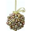 Flair Flower Perle da Appendere Sfera, Sospensione, Colore Bianco, Argento, finestre, vetrine, L'Albero, Decorazione Invernale, Elegante Idea Regalo di Natale, Rosa/Oro, 11 cm Ø
