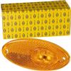 HELLA 2PS 964 295-071 Luce demarcazione laterale, LED, 24V, Montaggio, esterno/incollato, colore diffusore luce giallo, colore luce LED giallo, Cavo 500mm, Sx/Dx, Quantità 1