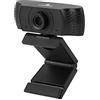 LYCANDER Webcam USB con Microfono Integrato, 1080P Full HD, 30 Fps, Completamente Nera - per Desktop, Laptop, Windows, Mac, Linux, Riunioni Online, Streaming, Chat Video