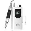 Kredioo Fresa per Unghie Professionale 35000RPM Ricaricabile, Fresa Unghie Portatile, Lima Elettrica, Manicure e Pedicure, Trapanino, Trapano Elettrico per Rimozione Gel e Smalto, Kit 6 Punte, Bianco