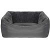 Italian Bed Linen Sogni e Capricci Love-Cuccia per Cani e Gatti, Grigio Scuro, 62 x 50 x 17 cm