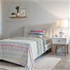 Italian Bed Linen Set Lenzuola Letto Fashion, Made in Italy- Completo Letto in Morbida Microfibra, Lenzuolo Sotto con Angoli, Telo Sopra 180x270 e Federa con Patella Interna, Piazza e Mezza, Love Lines