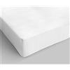Italian Bed Linen Lenzuolo Sotto con Angoli Piazza e Mezzo, Microfibra, Made in Italy, Lenzuola 120x200 con angolo 35cm, Bianco