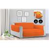 Italian Bed Linen Trendy Copri Divano Trapuntato, Arancio/Giallo, 2 POSTI