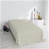 Italian Bed Linen Lenzuolo Sopra MAX COLOR Singolo 150x300 cm, 100% Cotone Made in Italy - Lenzuola Letto Singolo in Tinta Unita - PANNA
