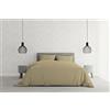 Italian Bed Linen Elegant Set Copripiumino Matrimoniale Microfibra, lavorato in Italia - Parure Copri Piumino - Sacco Piumone 250x200 cm con Patella e Federe Cuscino, Panna, Matrimoniale