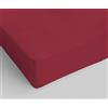 Italian Bed Linen Lenzuolo Sotto con Angoli Matrimoniale Maxi, Microfibra, Made in Italy, Lenzuola 180x200 con angolo 35cm, Bordeaux