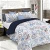 Italian Bed Linen Set Copripiumino Microfibra Fashion, Lavorato in Italia - Parure Copri Piumino - Sacco Piumone 150x200 cm con Patella e federa Cuscino, Singolo, Travel Life