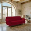 Italian Bed Linen Copridivano FASHIONABLE Estensibile da 170 a 230 cm - Salvadivano Elasticizzato in Poliestere, Cotone ed Elastan, Protezione Divano 3 Posti - BORDEAUX