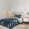 Italian Bed Linen Parure Copripiumino NO STIRO FANTASY - prodotto in Italia - Set Copripiumino - Letto Singolo, Microfibra - Sacco 150x200 cm + Patella e Federa 50x80 cm - Gessetti