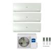 Haier Condizionatore Climatizzatore Haier Trial Split Inverter Flexis Plus White R-32 7000+7000+7000 Con 3U55S2SR5FA Wi-Fi Integrato