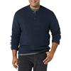 Amazon Essentials Maglione Morbido a Maniche Lunghe con Collo Abbottonato Uomo, Blu Marino, L
