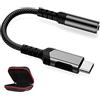 ACAGET Adattatore USB C Jack 3.5mm,Adattatore USB Type-C DAC Audio Aux per iPhone 16 15 Pro Max,Adattatore Cuffie per Samsung Galaxy A16 5G A34 S25 A35 A55 S24 S23 FE A54 A33 A53 OnePlus 13 12 Pixel 9 8 Pro