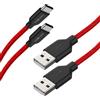 MAGIX Cavo USB C 3A , Ricarica Rapida QC 3.0 , Alta Durabilità , Velocità di trasferimento dati 480 Mbit/s USB-A 2.0 a USB-C , per tutti i dispositivi USB Type-C (2pcs pack)(Red)(120cm)