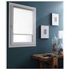 Madecostore Easy Screen Persiana avvolgibile in tessuto monocolore bianco 90 x 185 cm - con o senza fori