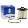 UFI Filters, Filtro Gasolio 26.104.00 | Adatto a Auto, Applicabile su Modelli Citroen, C3, C4, C5, DS, Ford, Opel Combo, Grandland, Vivaro, Zafira, Peugeot