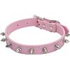 Yiwong Collare Rivetto Regolabile, Collare per Cani con Rivetto a Chiodo Proiettile, Collare per Cane in Pelle con Borchie