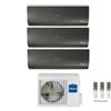 Haier Condizionatore Climatizzatore Haier Trial Split Inverter Flexis Plus Black R-32 7000+7000+9000 Con 3U55S2SR5FA Wi-Fi Integrato
