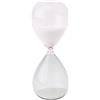 TFA Dostmann Clessidra 15 minuti 18.6009.02.40 vetro timer, decorazione da tavolo timer, grigio rosa sabbia, 73 x 190 mm