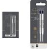 PARKER Jotter Duo Set Con Penna A Sfera E Matita Portamine In Acciaio Inossidabile Con Finiture Cromata, Confezione Regalo & Quinkflow Ricarica Per Penna A Sfera, Punta Media, Nero, Confezione Da 2
