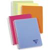 Clairefontaine 328546C Linicolor FRESH pacco da 5 Quaderni con Spirale, A5 14,8x21 cm, 180 Pagine a righe, Carta Bianca 90 g, Copertina in Polipropilene Trasparente, Colori Assortiti