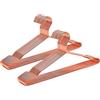 Amber Home 20 Pezzi 43cm di Grucce Appendiabiti in Ferro Metallico Rosso Rame Oro Rosa per Completo, Magliette, Camicie, Giacche, Abiti, Vestito, Scanalature Antiscivolo, Forte e Resistente