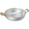 Baldassare Agnelli Pentole Agnelli, ALMA11020S, Tegamino a servire con 2 Maniglie in Ottone, Alluminio, Argento