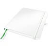Leitz Complete Quality Notebook B5 quadrettato (iPad, formato tablet), 160 pagine, 80 fogli, copertina rigida, carta 100 g/m² certificata FSC, chiusura, segnalibro, porta penna, bianco, 44730001