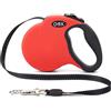 DDOXX Guinzaglio per Cani Allungabile | Colori e Misure Diverse | per Cani Piccoli e Grandi | Accessori Cane Guinzaglio a Bretella Retraibile | Guinzaglio per Gatti e Cani | S, 4m, Fino a 10 kg, Rosso