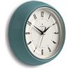 Jones Clocks® Ketchup Orologio a parete | Orologio retrò rotondo da diner | 25cm | Teal | Ideale per cucina, soggiorno, ufficio o camera da letto | Numeri facili da leggere