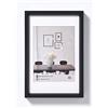 walther design nera 50 x 60 cm con passe-partout, cornice in plastica Steel Style ES060B