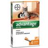Advantage® 40 soluzione spot-on gatti e conigli da 0 a 4 kg - Set %: 2 x 4 pipette da 0,4 ml