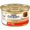 Gourmet Gold Tortini 48 x 85 g Alimento umido per gatti - Manzo