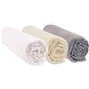 Easy dort Set di 3 lenzuola, 70 x 160 cm, culla, 70 x 160, cotone organico | nocciola bianca cruda| estensibile e traspirante | sonno sano | Marchio Easy Dort | Certificato GOTS Oeko-Tex | Prodotto in Europa