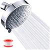 Bhina Soffione Doccia Pressione Pioggia,Soffione Doccia Fisso Regolabile,Soffione Fisso Spa Lusso,Soffione Bagno Ad Alta Pressione,5 Modalità Di Spruzzo,Installazione Fissa,Adatta Per Casa,Hotel,Bagno