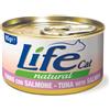 Life Cat Wet LifeCat Natural Adult Alimento umido per gatti 12 x 85 g - Tonno con Salmone