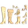 Petra's Bastel News 'Petra S Set Fai-News a pzh32s Legno Scarpe, 8 Diversi Designs, 32 - teilgies, 4 Pezzi