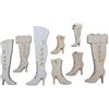 Petra's Bastel News 'Petra S Set Fai-News a pzh5s14 Legno Stivali, da 2 Pezzi ciascuna in 6 Diversi Designs Plus 2 Pezzi con Fori, 14 Pezzi