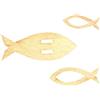 Petra's Bastel News Petra S bastel News a - kfh3350kd 50 Set per Pesci in Legno Set con Taglio Set Composto da 2 Diverse Misure e Fiocco Supporto Nastro