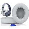 SoloWIT® Cuscinetti Auricolari Di Ricambio per Beats Studio 2 e Studio 3 Wired/Wireless Cuffia con morbida pelle proteina/memory foam/nastro adesivo forte - Grigio Chiaro