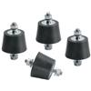 LIGHT - KIT ANTIVIBRANTI CONICI PER PAVIMENTO CONFEZIONE 4 PEZZI