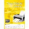 TopStick Etichette CD autoadesive a tutta pagina, 2 etichette per foglio A4, 100 fogli, Ø 117 mm, 200 etichette, etichette adesive DVD opache vuote, per stampanti laser e inkjet, bianco
