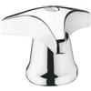 Grohe, ManopolaTrecorn 1/2, colore: Rosso, e anello per base rubinetti 45081000